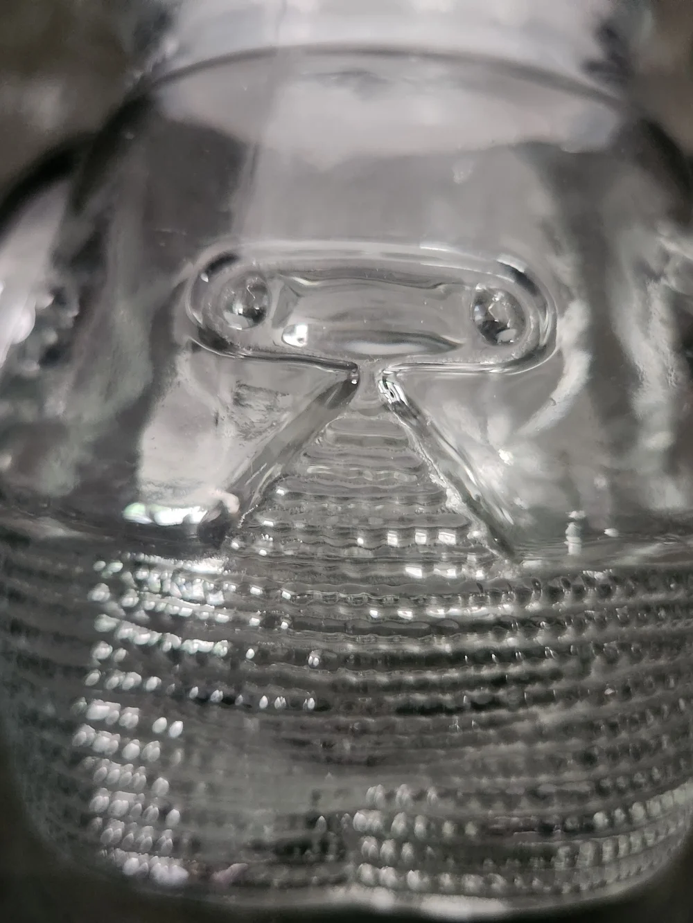 Vintage Clear Pressed Glass Chubby Bunny Rabbit Two Piece Candy Jar